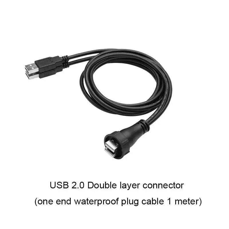 Bluejw Dual USB 3.0 Male to Female Extension Cable for Car Marine Truck Bus - USB Port Adapter Cord - Automobile Chargers Compatible - Image 1